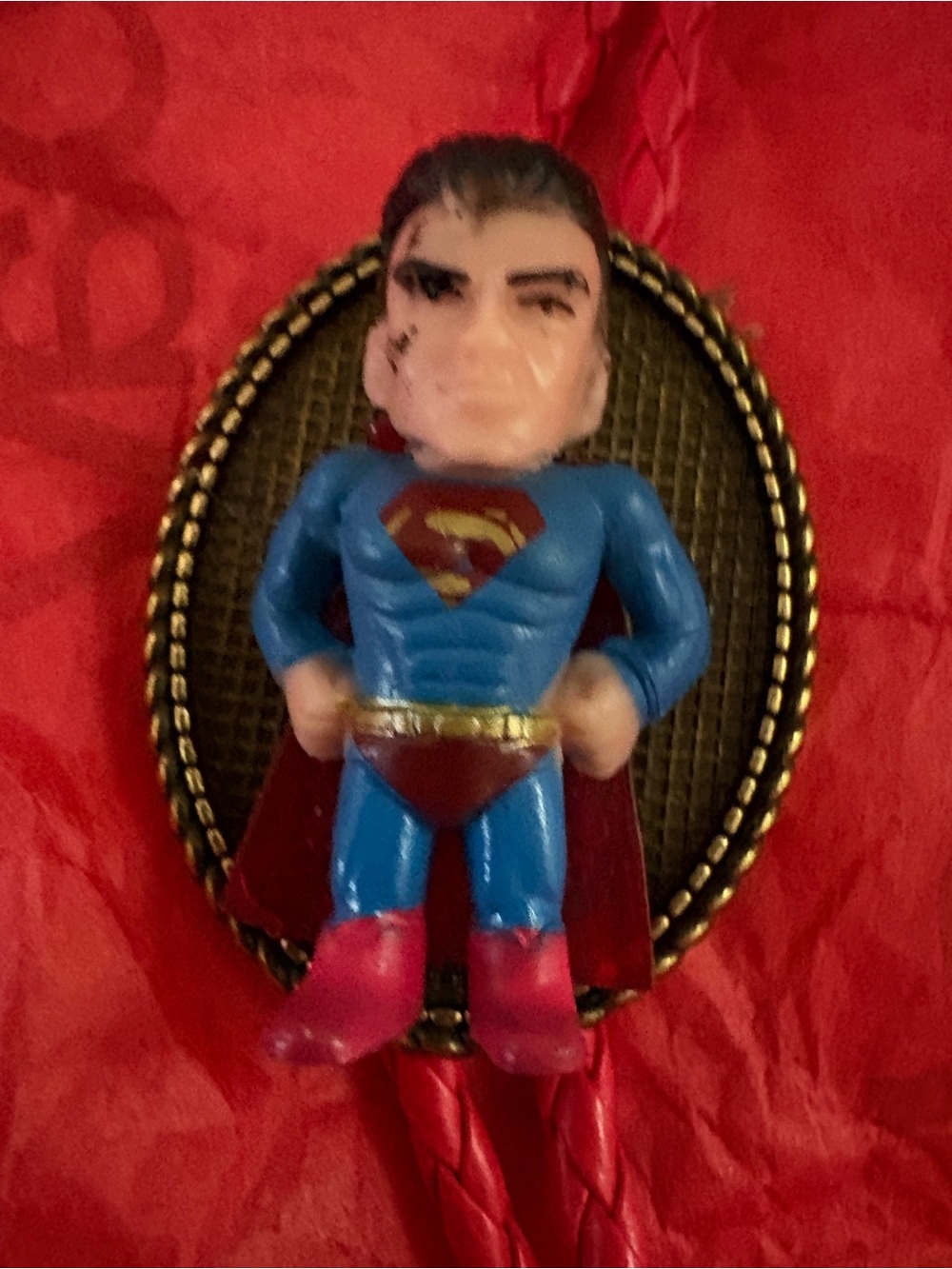 Superman Blue Red Plastic Figure